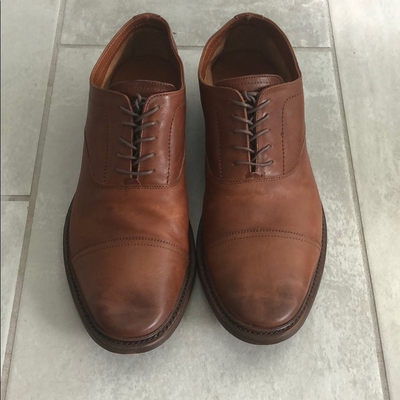 Copper Frye Paul Bal Leather Oxfords - Picture 2 of 7